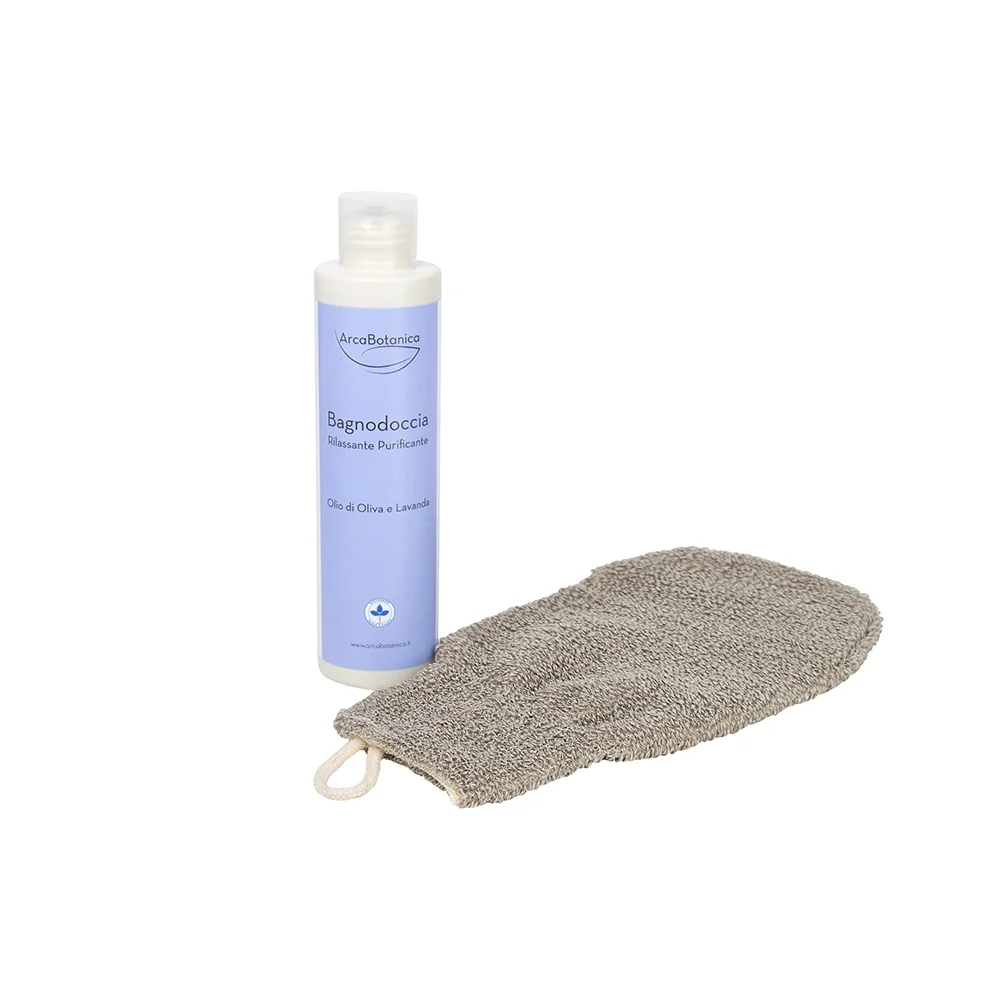 KIT Bagnodoccia Lavanda + Manopola Lino Bio