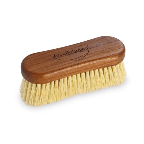 Spazzola Dry Brushing Corpo in Teak FLOREA con RAME - Rettangolare