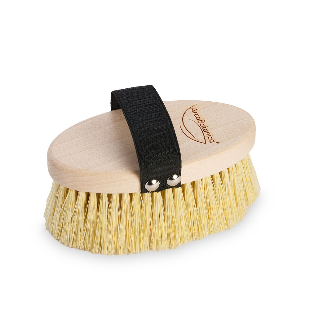 Spazzola Dry Brushing Corpo LINFA DELICATA - Ovale con Fascia