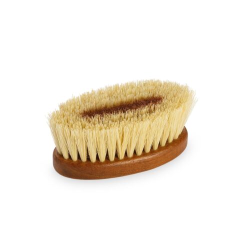Alternative view of Spazzola Dry Brushing Corpo in Teak FLOREA con RAME da viaggio - Ovale