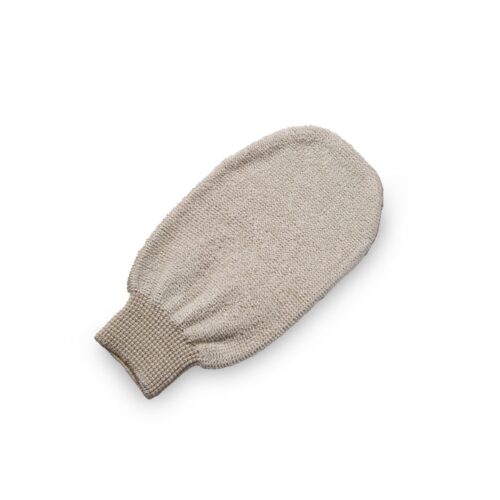 Alternative view of Manopola double face Esfoliante e Detergente Corpo DOREA - in Lino e Bambù