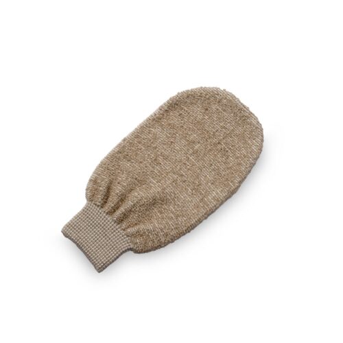 Manopola double face Esfoliante e Detergente Corpo DOREA - in Lino e Bambù