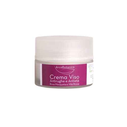 Crema Viso Antirughe e Antietà Rosa Mosqueta e Vite Rossa - 50 ml