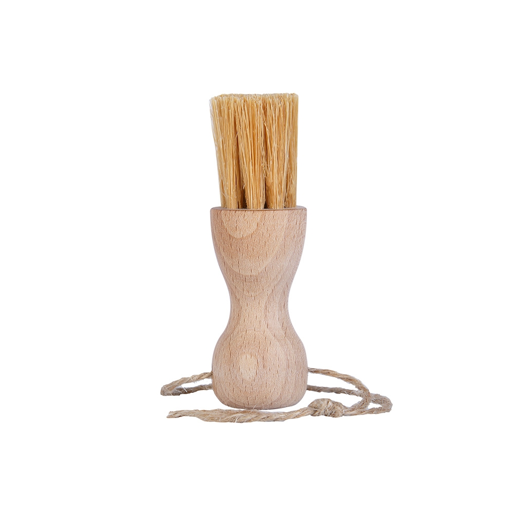 Spazzola Dry Brushing Viso FUNGHETTO - Setole naturali in Palmito