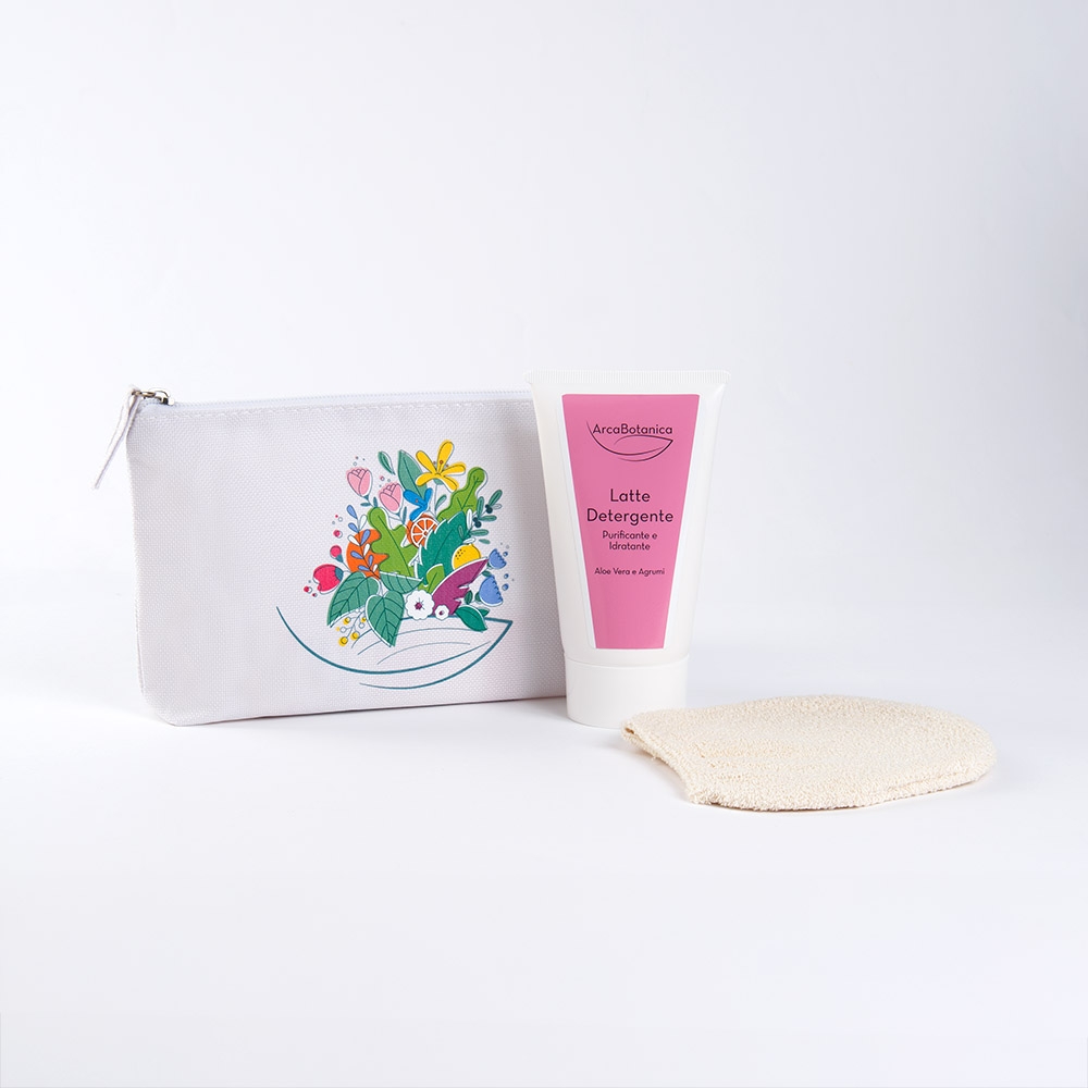 Kit “Strucco & coccole - Zero sprechi” con beauty pochette green