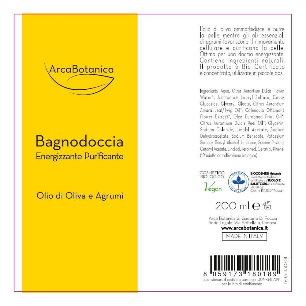 Bagnodoccia Olio di Oliva e Agrumi - 200 ml - immagine 5