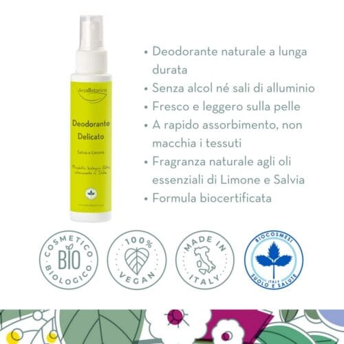 Alternative view of Deodorante Delicato BIO Salvia e Limone Spray - 100 ml