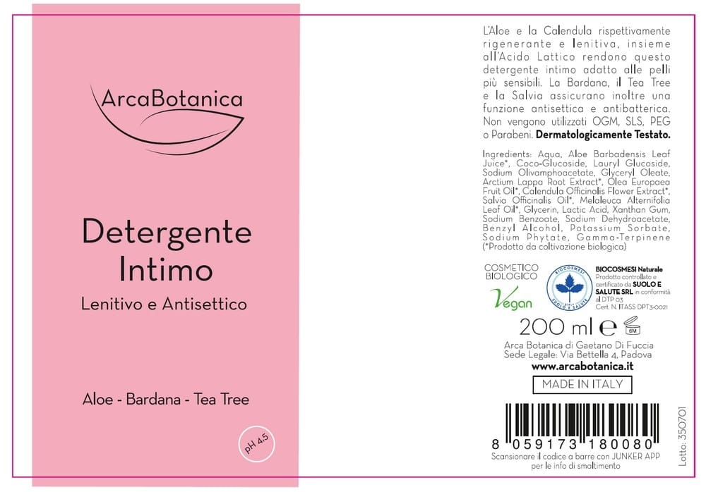 Detergente Intimo Aloe e Bardana - 200 ml - immagine 5