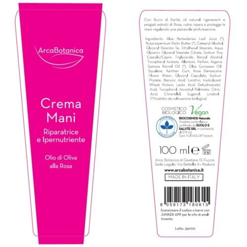 Crema Mani BIO Ipernutriente alla Rosa - 100 ml - immagine 5
