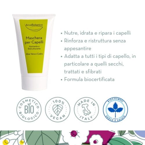 Alternative view of Maschera Capelli Nutriente Ristrutturante Aloe e Cedro - 150 ml