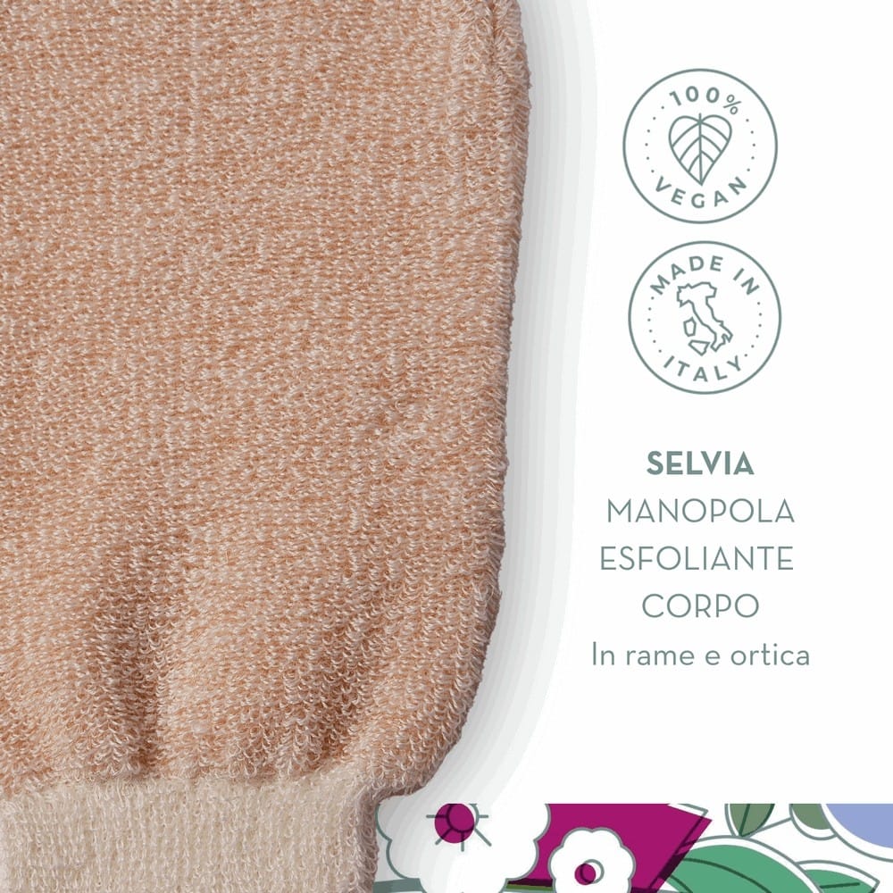 Manopola Esfoliante Corpo SELVIA - in Ortica e Rame - immagine 3