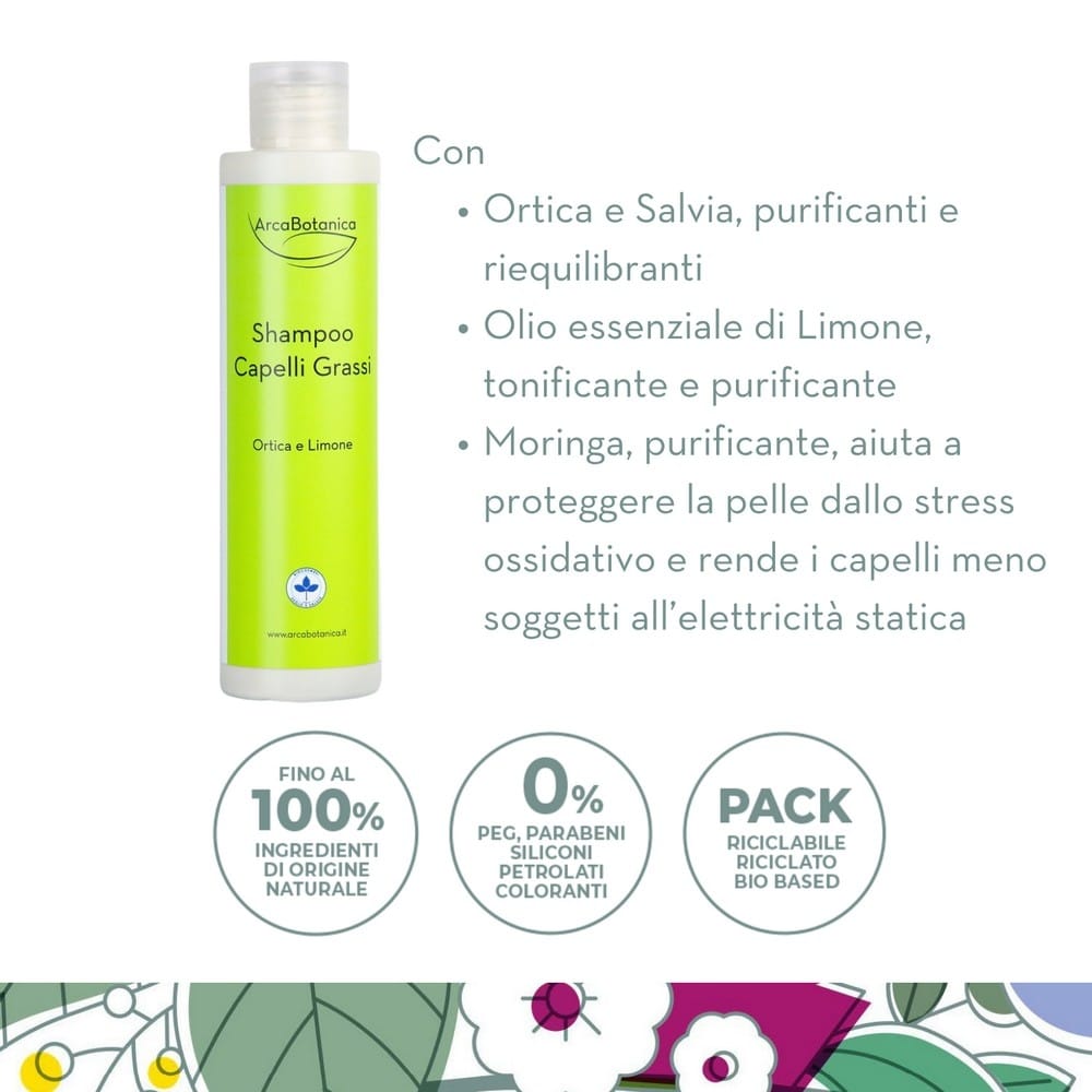 Shampoo Capelli Grassi Ortica e Limone - 200 ml - immagine 3